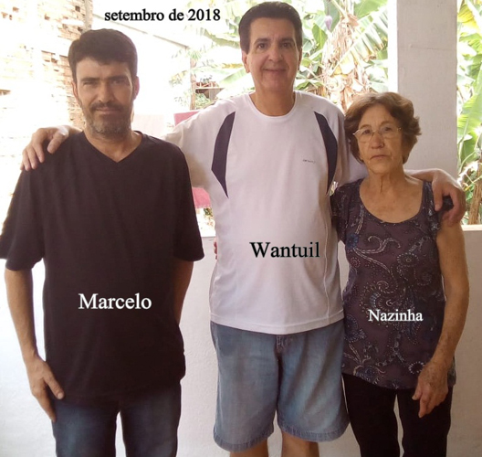 Marcelo Franklin, Wantuil e Philomena Monteiro da Cruz (Nazinha)