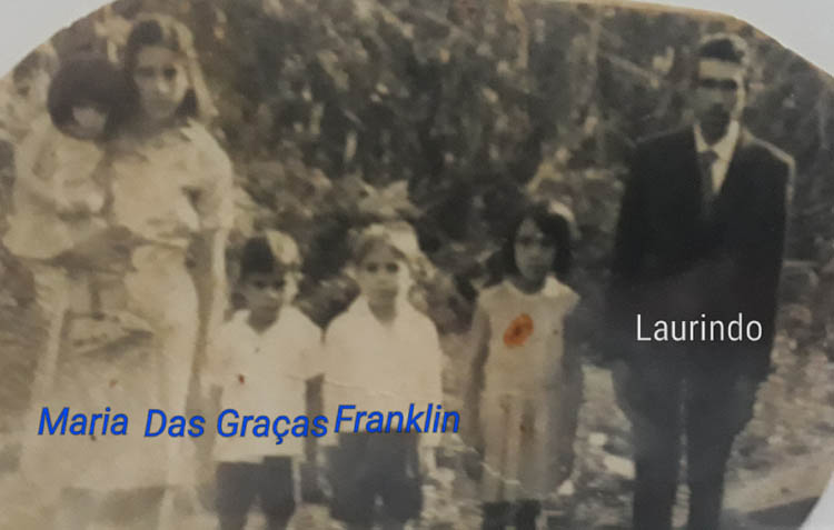 Casal Maria das Graas Franklin e Laurindo Lopes de Souza Lima e alguns de seus filhos